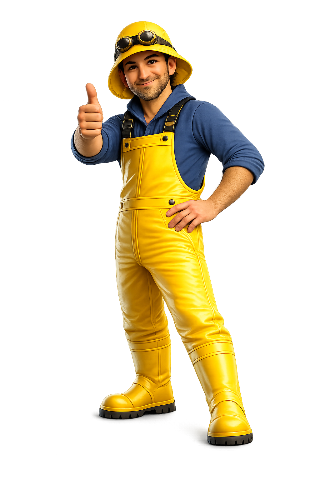 Fisherman mascot thumbs up